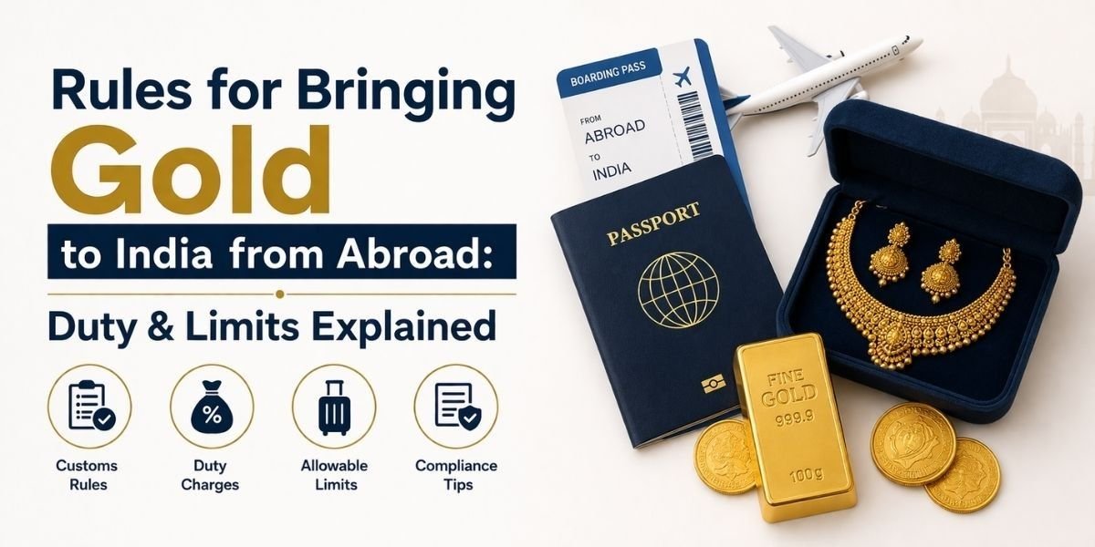 Traveler carrying gold jewelry through Indian customs